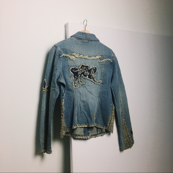 Embroidered Denim Country Jacket - Picture 4 of 9